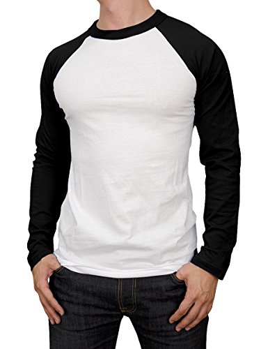 Teejoy Men's Basic Full Sleeve Baseball Tee Shirt