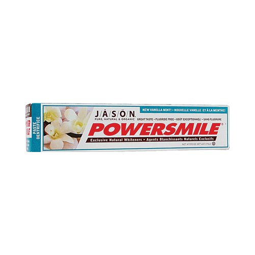 JASON Vanilla Mint PowerSmile Whitening Toothpaste, 6 Ounce Tubes (Pack of 3)