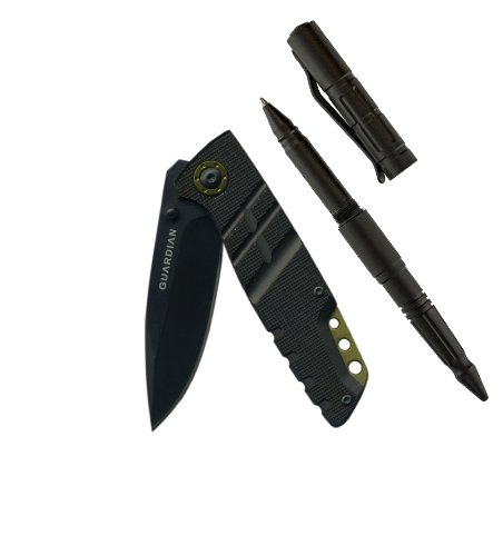 Gerber Guardian D2 - 3" Clip Knife & Tactical Pen, Klinge aus Edelstahl 420HC