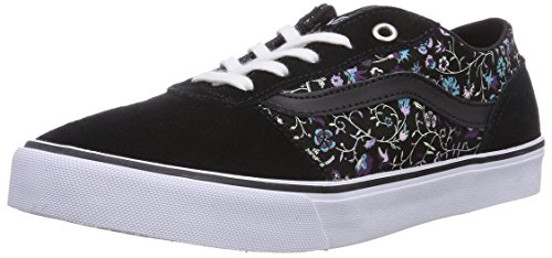 Vans W Milton - Zapatillas de Deporte de otras pieles Mujer, multicolor - Mehrfarbig ((Floral) black/ FF1), 34.5