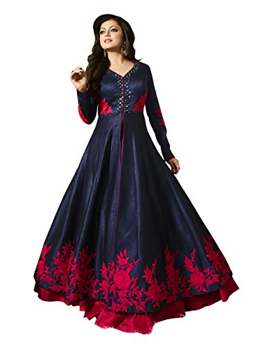 37% OFF on Poplin Banglori Silk Embrodoried Party Wear Goun Dress on Amazon  | PaisaWapas.com