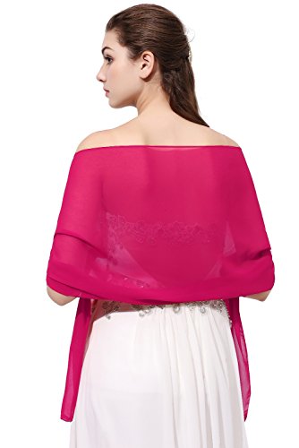 FASHION DRESS Sheer Soft Chiffon Bridal Shawl For Special Occasions (More Colors)