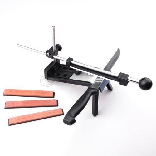 Andoer Upgraded Küchen- Messerschärfer Sharpemaker Kits System festen Winkel mit 4 Steinen.