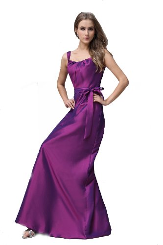 

Winey Bridal Women's Long Taffeta Sash Bridesmaid Party Dress