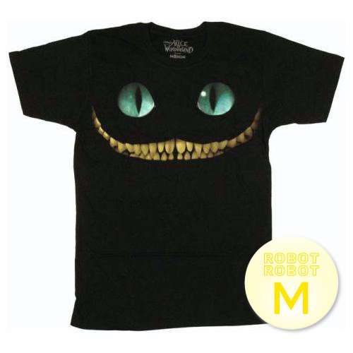アリス・イン・ワンダーランド チェシャ猫Tee/Alice in Wonderland Cat T-Shirt Sheer ティム・バートン 映画Tシャツ M【並行輸入】