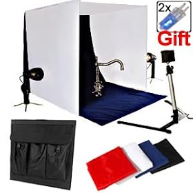 Photo Studio 24 Photography Light Tent Backdrop Kit Carrying Case Cube In A Box