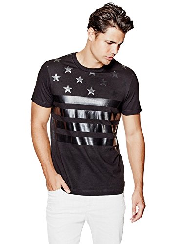GUESS Men's Alki Flag Crewneck Tee