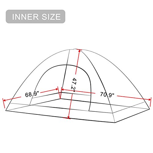 Pop Up Camping Tent by TSWA , Automatic & Instant Setup Dome Waterproof Backpacking Tents for 3-4 Person Portable Hiking Pack Shelters - Image 4