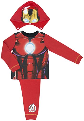 Marvel Avengers Assemble Iron Man Hooded Boys Pyjamas - 2-8 Years