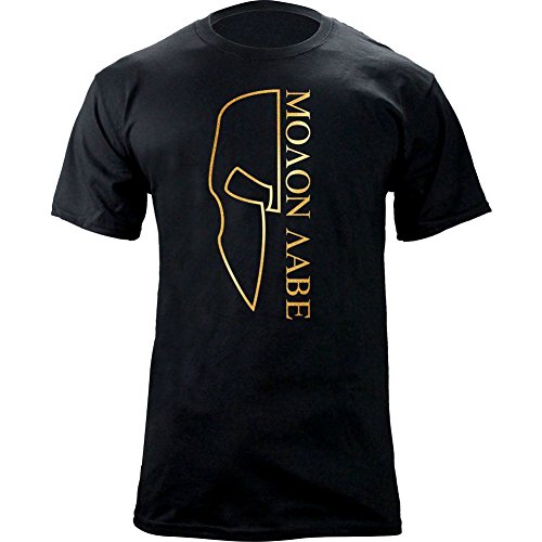 Modern Molon Labe Outlined Helmet T-Shirt