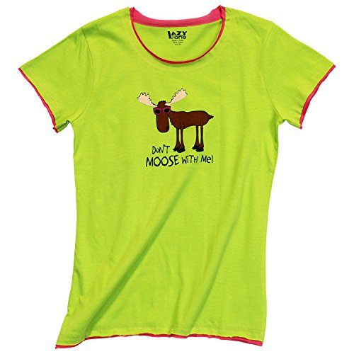 Lazy One Women's Don't Moose with Me Fitted Pajama Tee