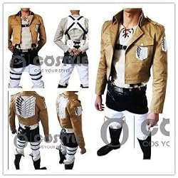 ！コスチューム 　人気　コスプレ 衣装 進撃の巨人 調査兵団 　マント付き