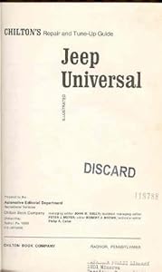 Chilton's repair and tune-up guide: Jeep Universal