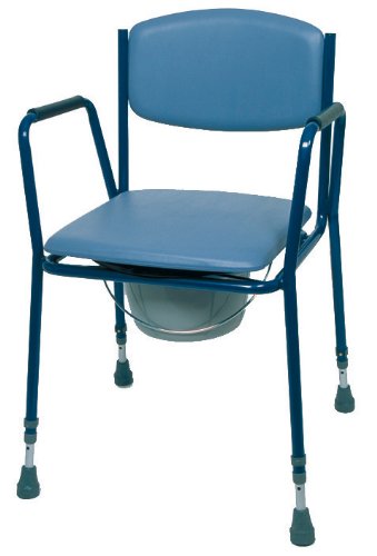 Patterson Medical Adjustable Height Stackable Commode Chair with Fixed ...