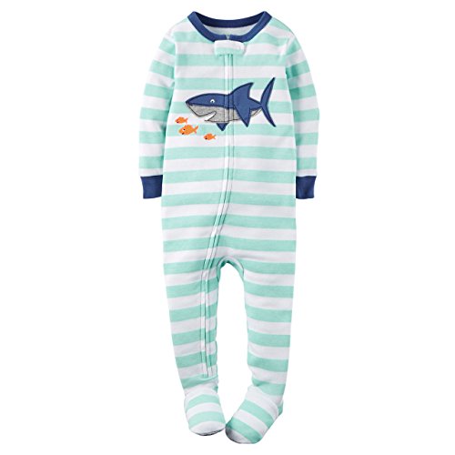 Carter's Little Boys' 1-Piece Snug Fit Cotton Pajamas (2T, Turquoise)