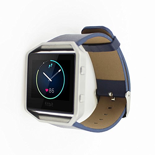 Fitbit Blaze Accessory Band, Vancle® Luxury Genuine Leather Replacement Wrist Watch Strap for Fitbit Blaze