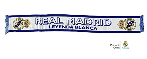 REAL MADRID BUFANDA OFICIAL LEYENDA BLANCA