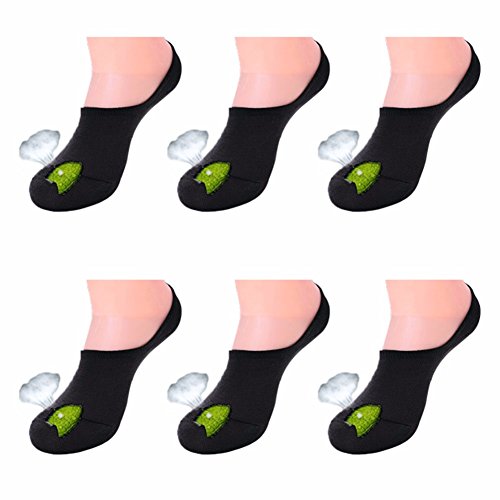 6x Socks Boat Low Cut No Show Thin Deodorant Cotton Sock Non Slip Men Size 6-10