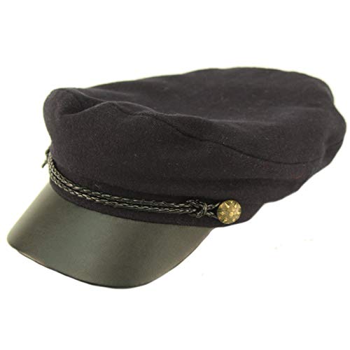 Algopix Similar Product 13 - Mens Wool Faux Leather Greek Fisherman