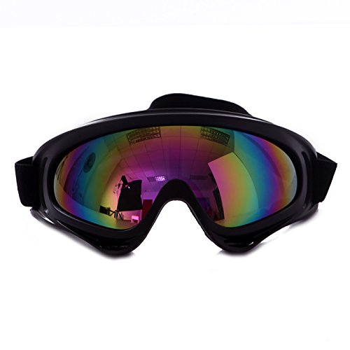 HDE Outdoor Motorcycle Bike Snowmobile Ski Goggles Protective Eyewear with Scratch Resistant Lens