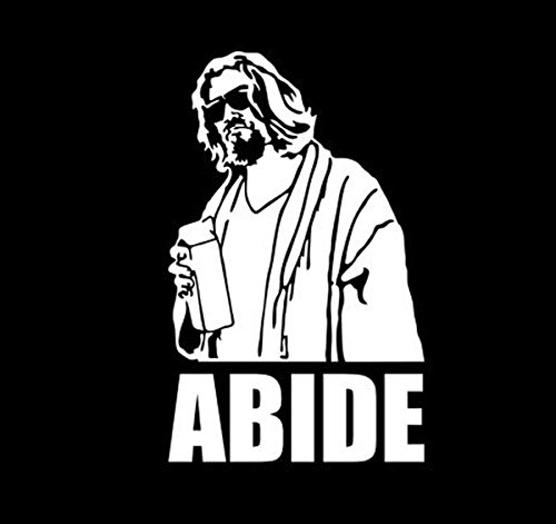 Big Lebowski Abide White Vinyl Sticker The Dude Decal 8