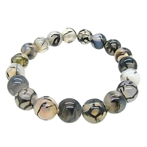 Gorgeous 10mm Round Agate Stretchy Bracelet Fits up to 8.5 inch wrist