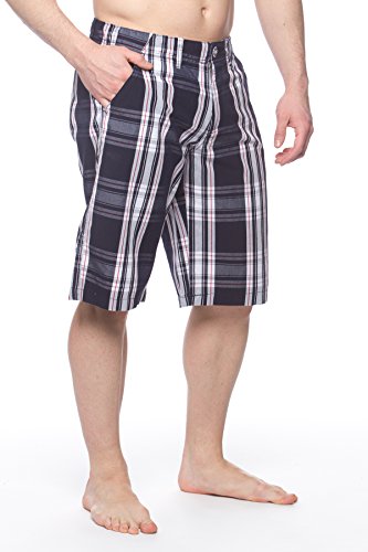 Men's Lightweight Plaid print casual summer shorts