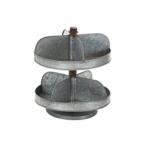 Algopix Similar Product 15 - Benzara Antiqued 2 Tier Tray Stand