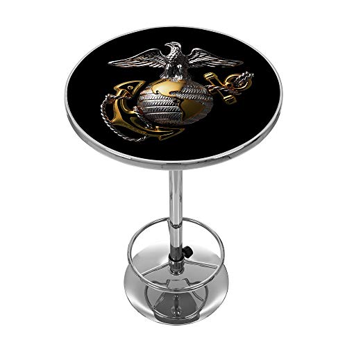 Algopix Similar Product 8 - TG USMC Chrome Pub Table - Officer