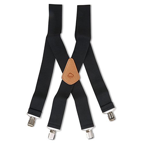 Wolverine Solid Straight Clip Suspenders (Black)
