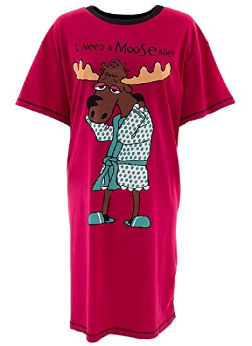 Lazy One Women's Need a Moose-age Nightshirt