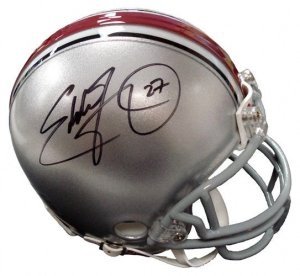 

Eddie George Autographed/Hand Signed Ohio State Buckeyes Replica Mini Helmet
