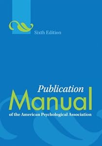 Publication Manual of the American Psychological Association by American Psychological Association