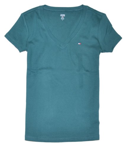 Tommy Hilfiger Women's Slim Fit V-Neck Logo T-Shirt