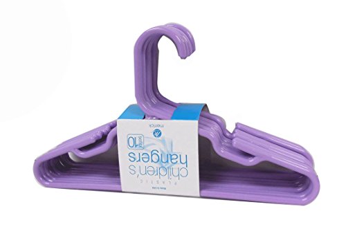 Set of 10 Children Plastic Hanger Red Tubular Kids Hangers 11.5