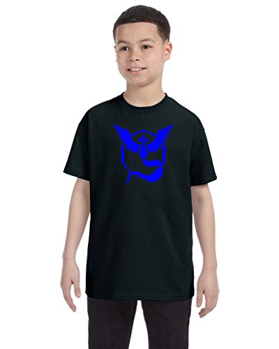 Pokemon Go Team Mystic Team Instinct Team Valor Pokeball Youth Black Tee Shirt