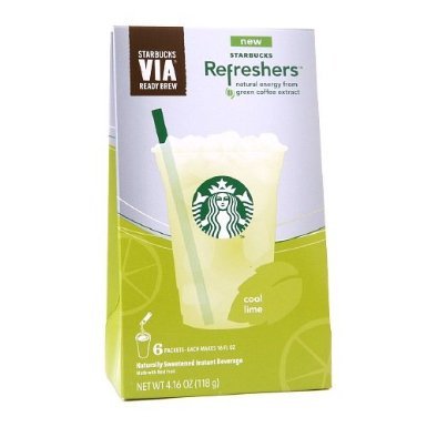 Starbucks Coffee Refreshers, Cool Lime 18 packets (3 packages x 6ct)