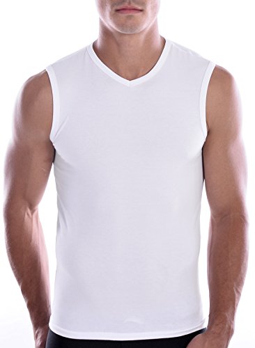 Men's Spandex Athletic V-Neck Muscle Shirt by Gary Majdell Sport