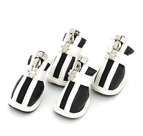 

Enjoying Dog Zipper Shoes Pet Casual Sneakers Black -Length: 2.56'' Wide:1.85''