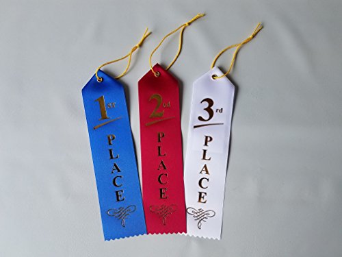 Algopix Similar Product 1 - Award Ribbons 1st Place Blue 2nd Place