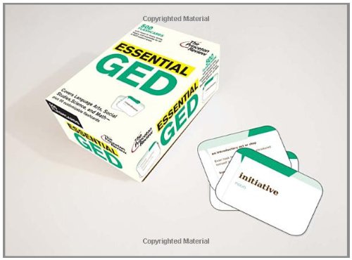 Essential GED (flashcards): 500 Flashcards with Need-To-Know Topics, Terms, and Drills for 4 GED Subject Areas (College Test Preparation) by Princeton Review