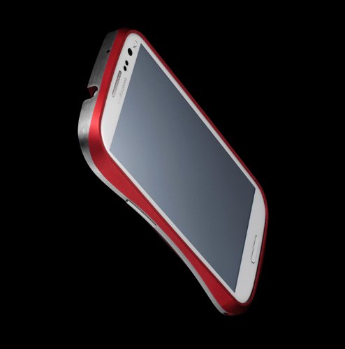 【3次元曲線美+ポリッシュライン加工】Deff+CLEAVE+ALUMINUM+BUMPER+for+Galaxy+SIII+[docomoSC-06D]+フレアーレッド+DCB-GS3A6RDL