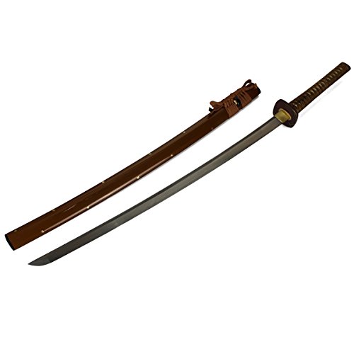 DerShogun Sakura Katana Samuraischwert mit gefalteter, scharfer Klinge aus T10 Stahl