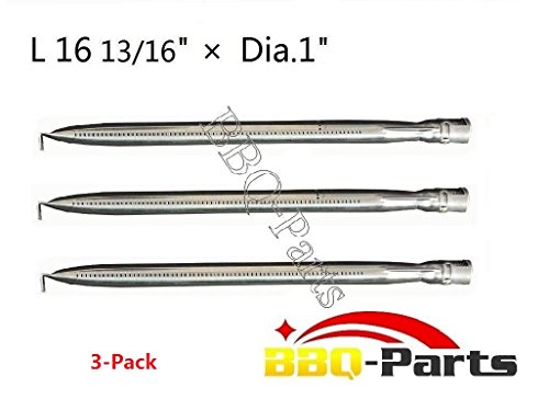Hongso SBZ361 (3-pack) Universal Straight Stainless Steel Pipe Burner for Nexgrill, Charmglow, Costco Kirkland, Permasteel,Perfect Glo, Sterling Forge, and Other Grills