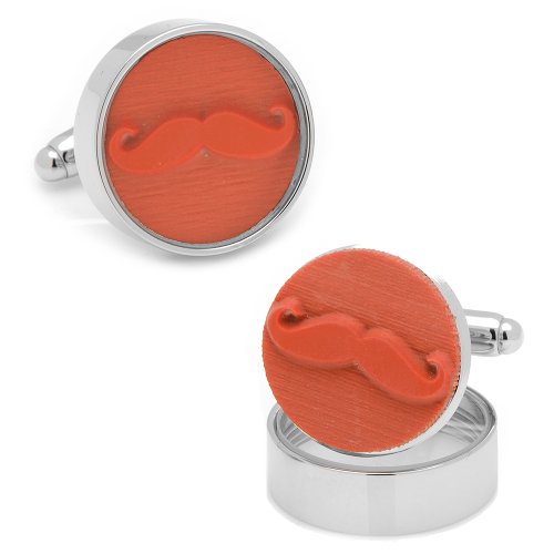Algopix Similar Product 19 - Mustache Stamp Cufflinks Novelty 1 x 1in