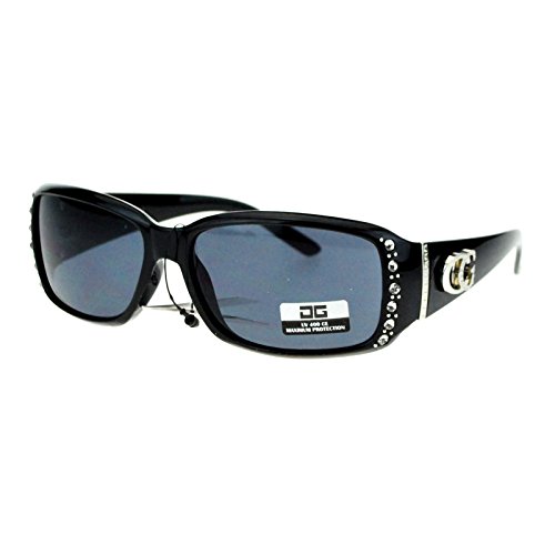 CG Eyewear Rhinestone Studded Narrow Rectangular Designer Fashion Sunglasses