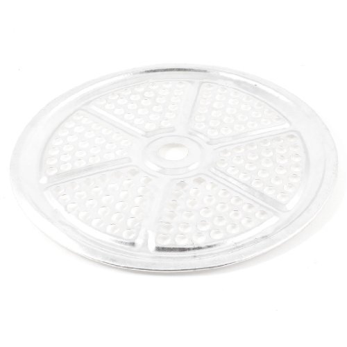 

Water & Wood Home Kitchen Round Shape Steamer Rack Tray Silver Tone 9.1" Dia