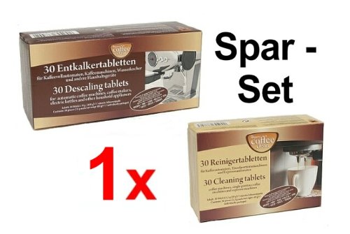 SET 30 Entkalker + 30 Reinigertabs fr z.B. AEG Kaffeevollautomaten
