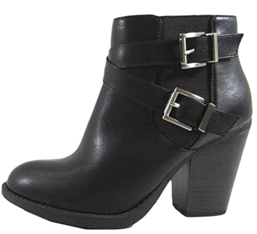 Soda Women's Studio Crisscross Buckle Bootie