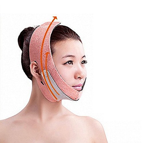 JCL 3D 小顔リフトアップベルト 小顔 グッズ ベルト ダイエット コルセット 顔痩せ 小顔矯正(ピンク) [並行輸入品]